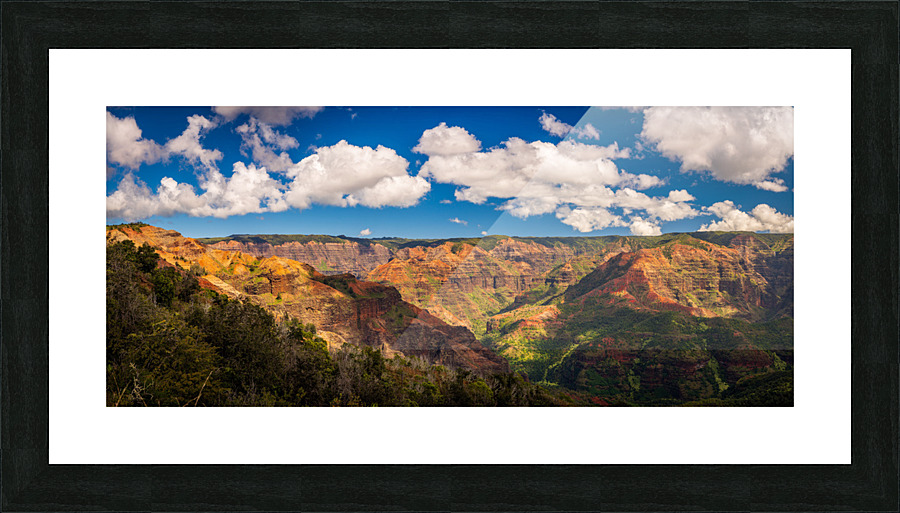 Panorama of the Waimea Canyon on Kauai  Framed Print Print