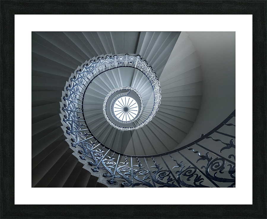Tulip staircase in Queens Palace in Greenwich  Framed Print Print