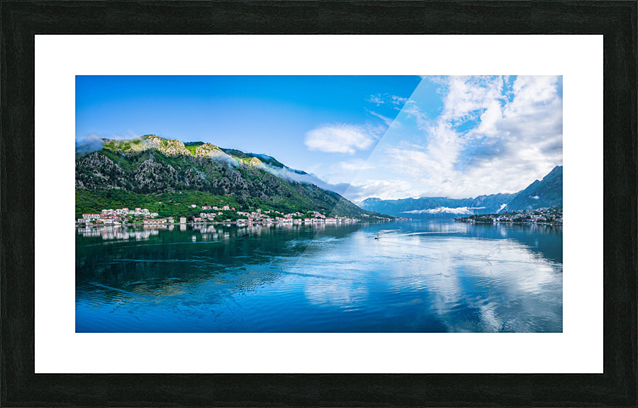 Towns of Prcanj and Dobrota on the Bay of Kotor in Montenegro  Framed Print Print