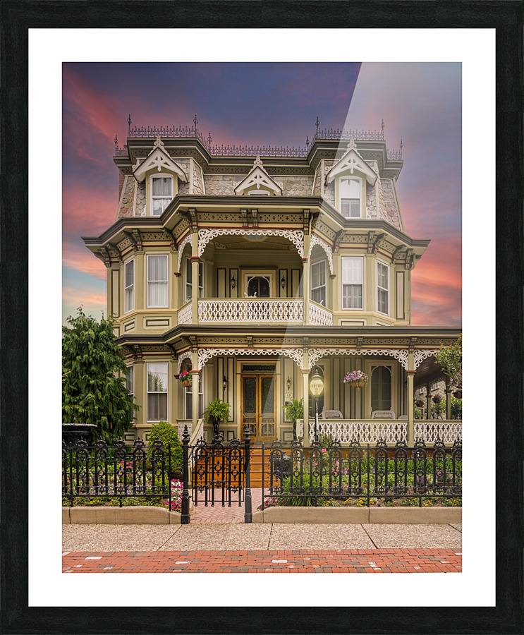 Victorian home in Cape May New Jersey  Framed Print Print