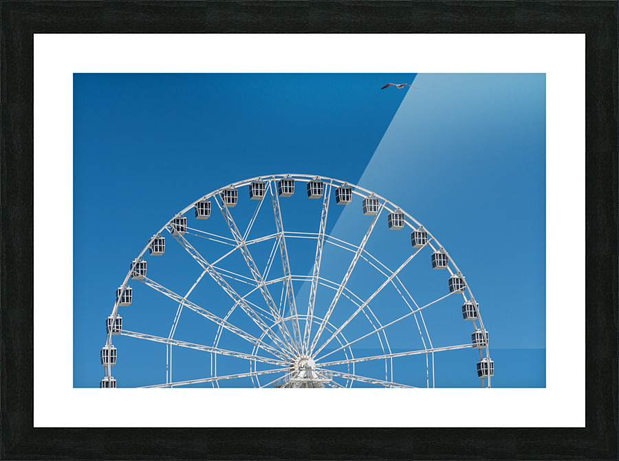 White ferris wheel on Steel Pier in Atlantic City Picture Frame print