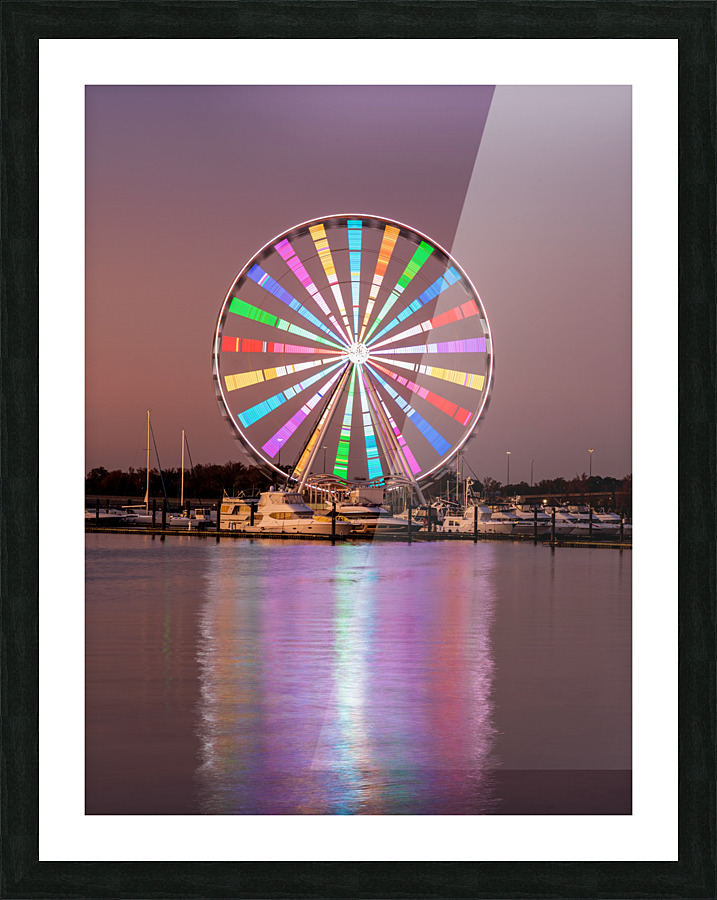 Ferris wheel at National Harbor  Framed Print Print