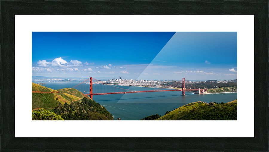 Panorama of the Golden Gate Bridge  Impression encadrée