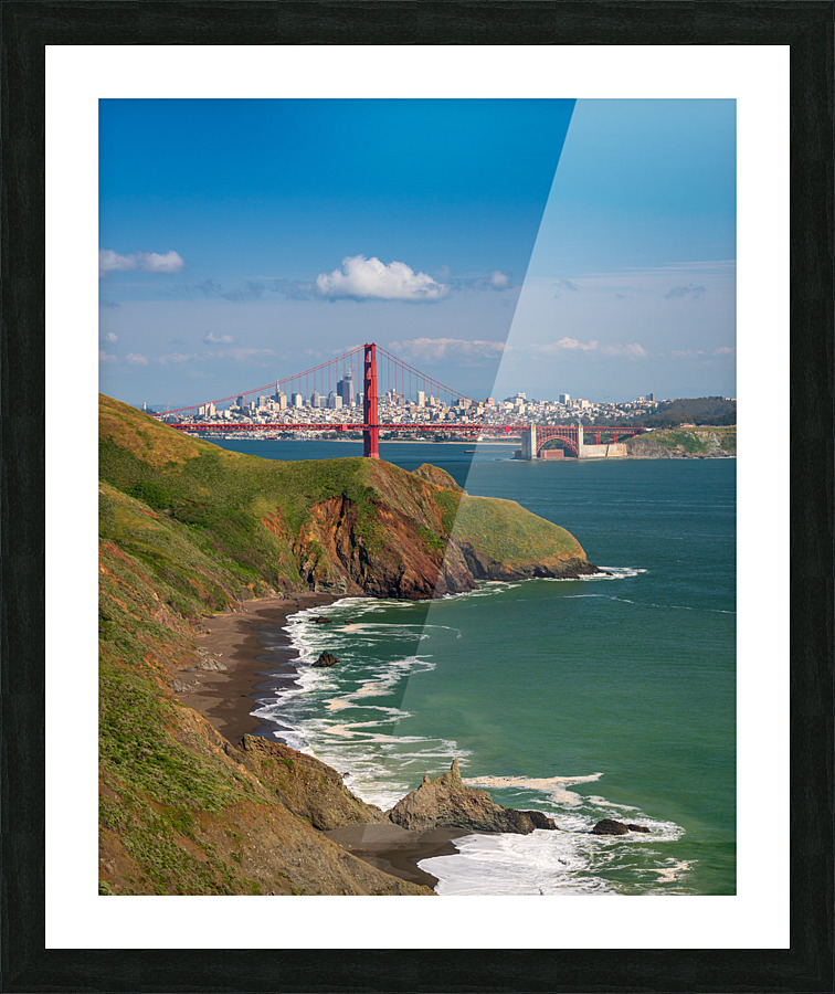 Marin Headlands and Golden Gate Bridge  Framed Print Print