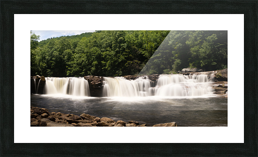 Three distinct waterfalls at High Falls of Cheat  Impression encadrée