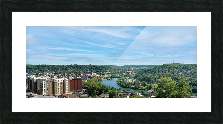 Overview of City of Morgantown WV  Framed Print Print
