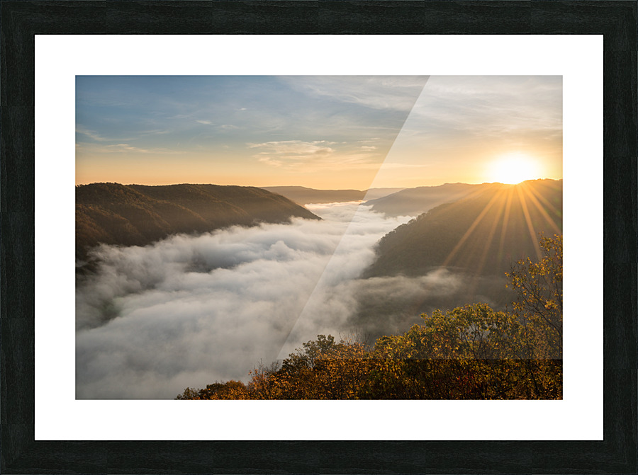 Grandview in New River Gorge Picture Frame print