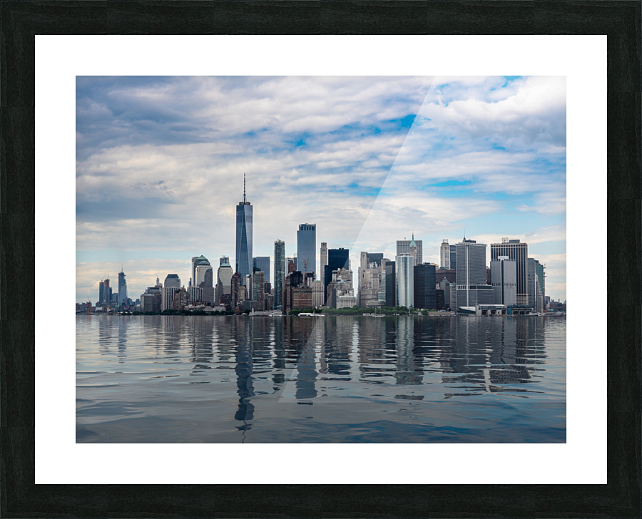 Panorama of Manhattan with calm artificial water Frame print