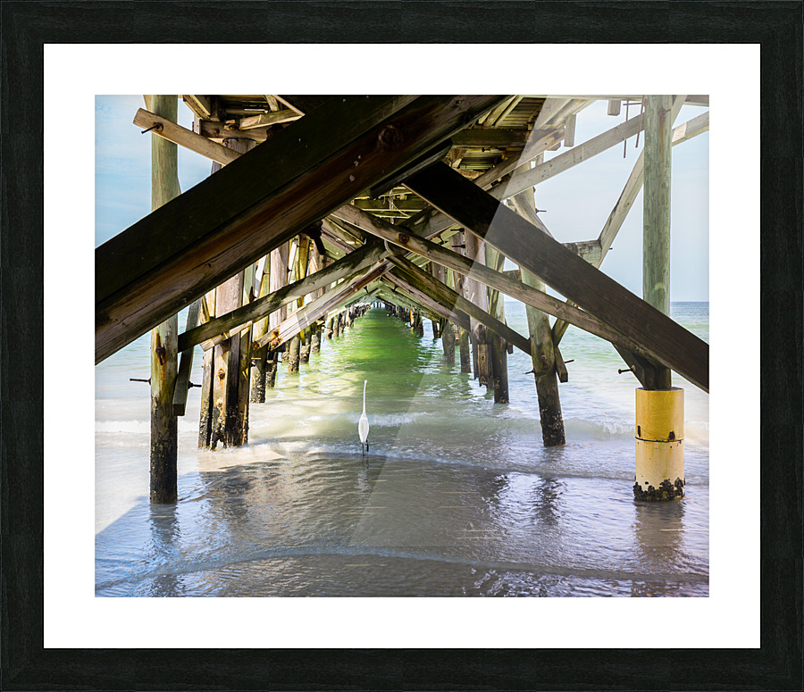 Redington Beach and pier in Pinellas County  Framed Print Print