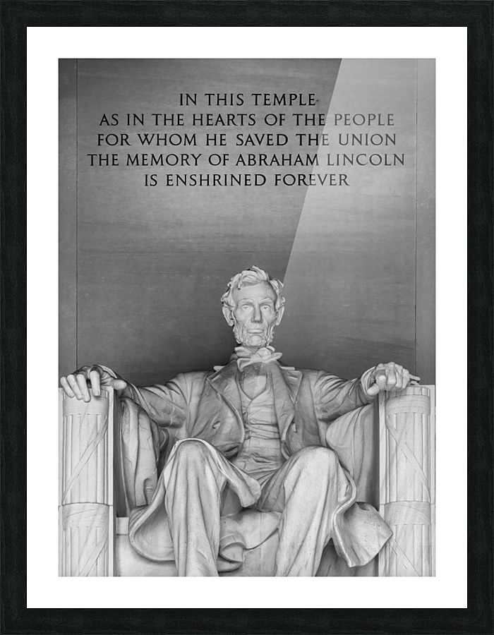 President Lincoln statue  Framed Print Print