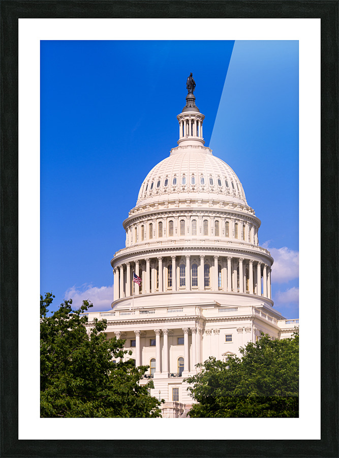 Dome of the Capitol building in Washington DC Picture Frame print