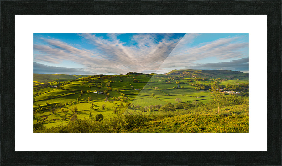 Typical english or welsh farming country  Framed Print Print