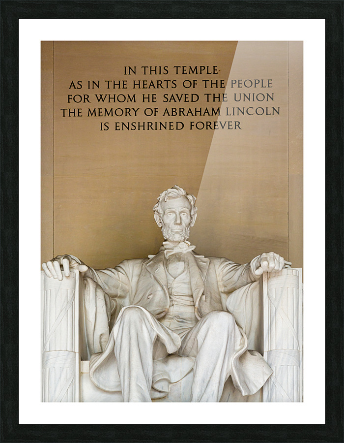 President Lincoln statue  Framed Print Print