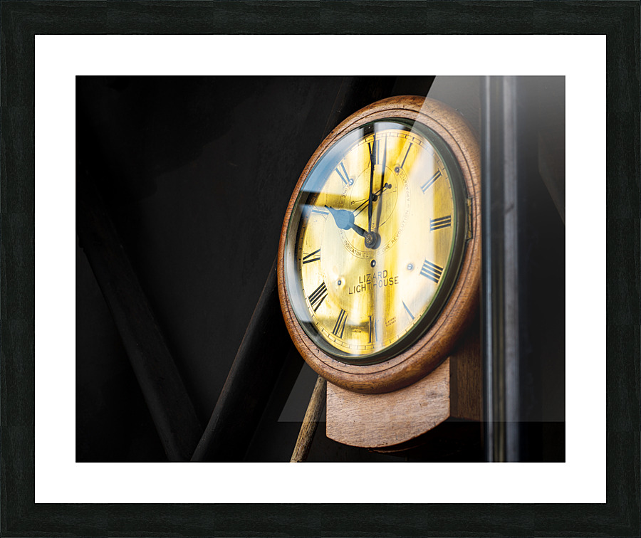 Detail of lighthouse keepers clock at Lizard in Cornwall  Framed Print Print