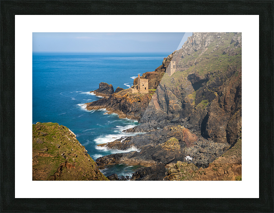 Long duration image of the ruins at Botallack tin mine Frame print