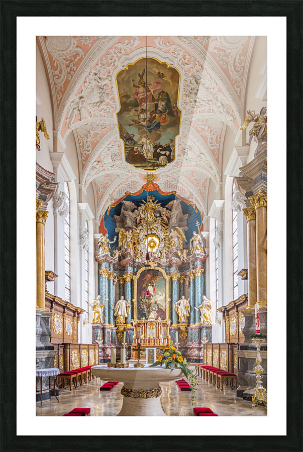 Interior Parish Church Gerlachsheim Germany  Framed Print Print