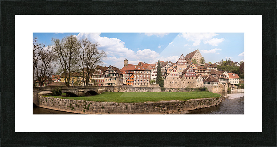 Panorama of Schwabisch Hall Germany  Framed Print Print