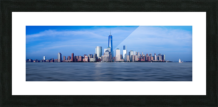 Panorama of Lower Manhattan at dusk  Impression encadrée
