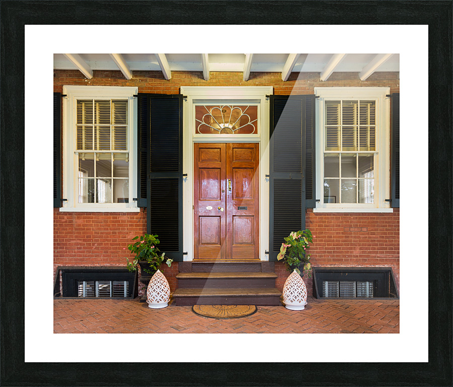 Mahogany doorway and entrance hall UVA  Framed Print Print