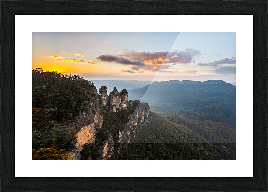 Sunrise from Echo Point in Blue Mountains Australia Picture Frame print