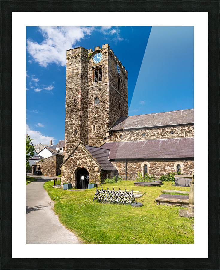 St Marys Church in historic Conwy in North Wales  Impression encadrée