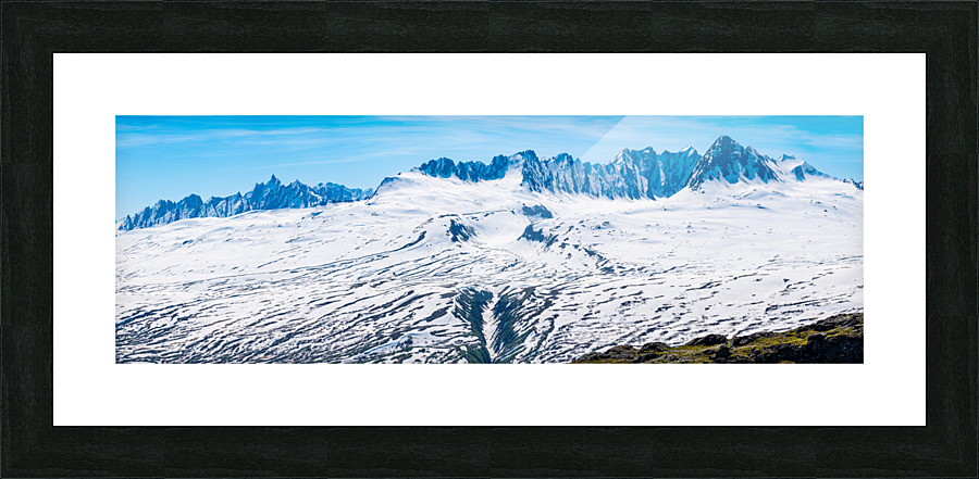Panorama of mountains of Thompson Pass  Framed Print Print
