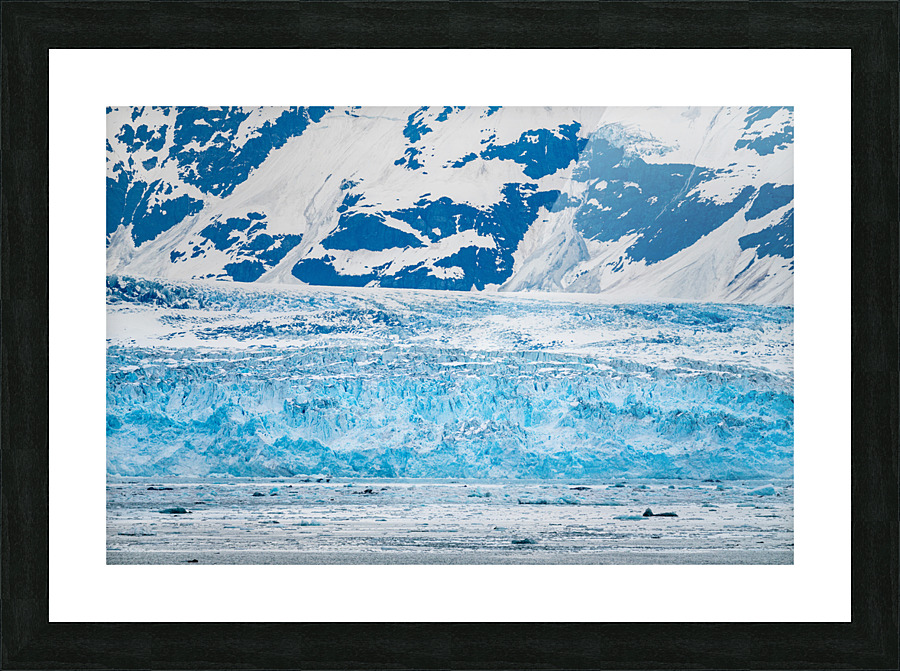 The Hubbard glacier near Valdez in Alaska on cloudy day  Framed Print Print