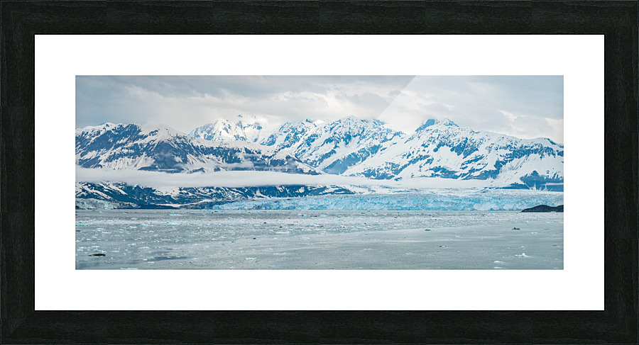 The Hubbard glacier near Valdez in Alaska on cloudy day  Framed Print Print