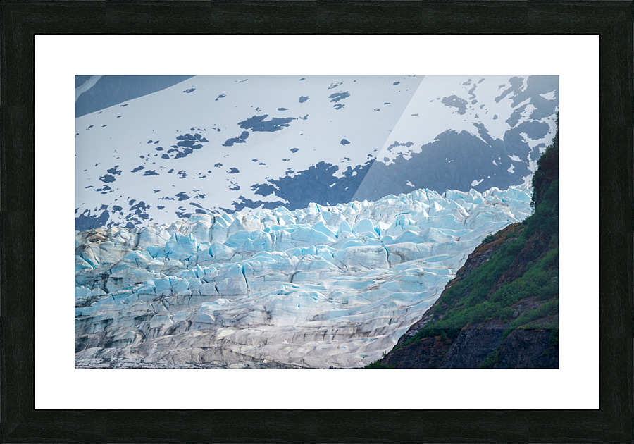 The Mendenhall glacier near Juneau in Alaska Picture Frame print