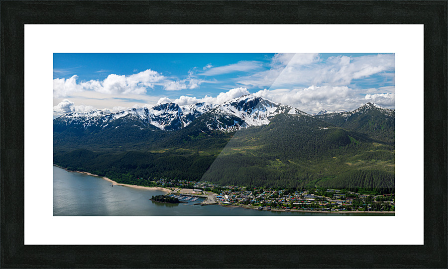 View from Mount Roberts toward Mt Bradley above Juneau Alaska  Framed Print Print
