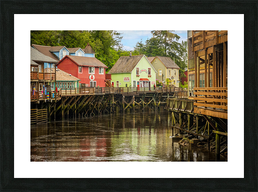 Famous Creek Street wharf in Ketchikan Alaska Picture Frame print