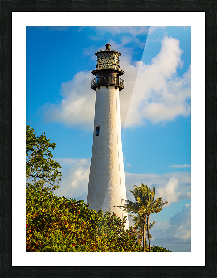 Cape Florida lighthouse in Bill Baggs  Framed Print Print