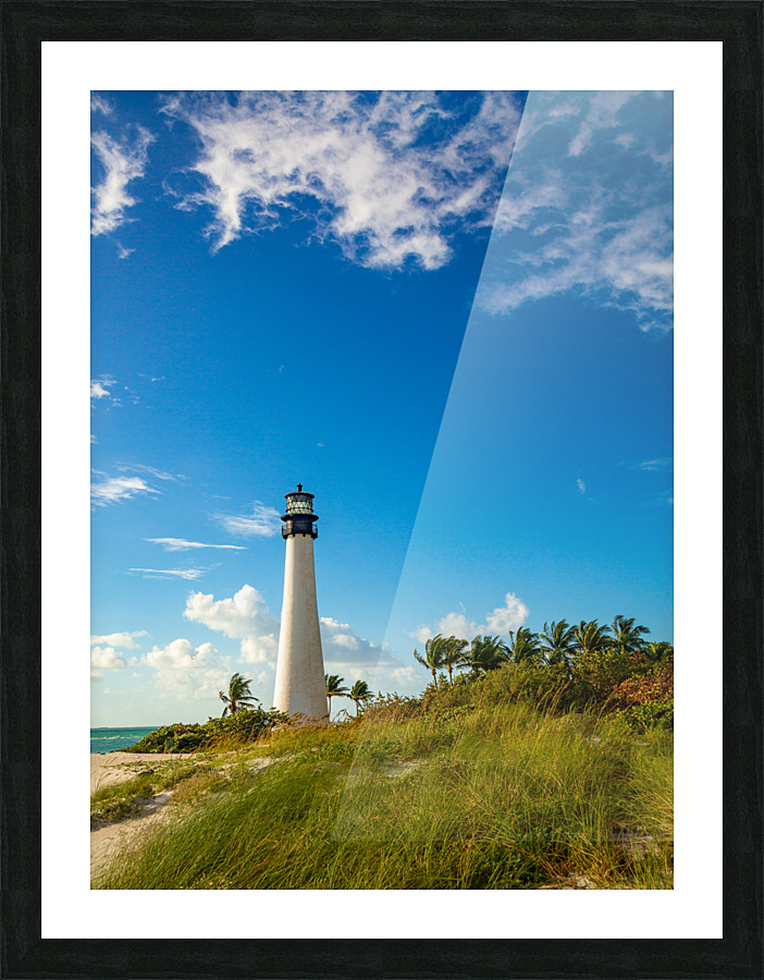 Cape Florida lighthouse in Bill Baggs  Framed Print Print