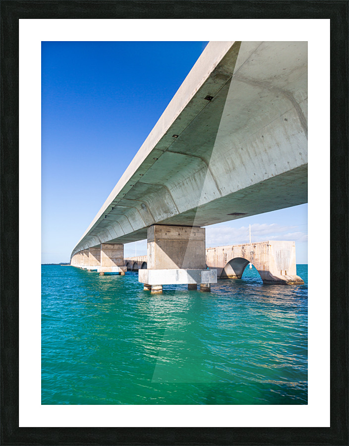 Florida Keys bridge and heritage trail  Framed Print Print