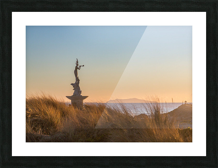 Mermaid statue entrance Ventura harbor Picture Frame print