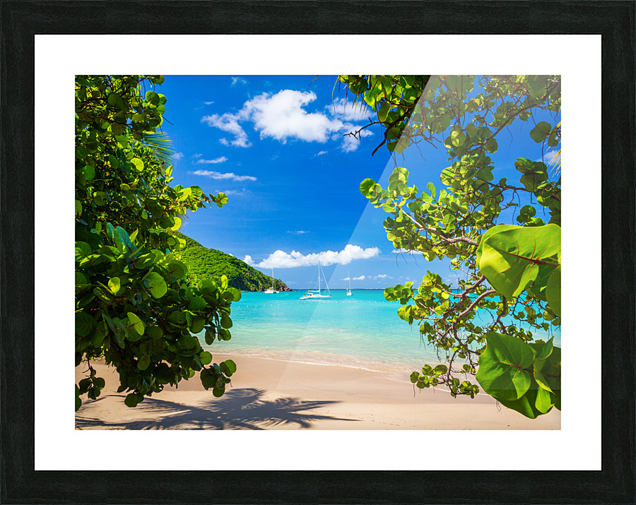 Glorious beach at Anse Marcel on St Martin Picture Frame print