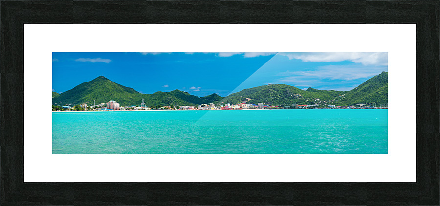 Panorama of Philipsburg Sint Maarten  Impression encadrée