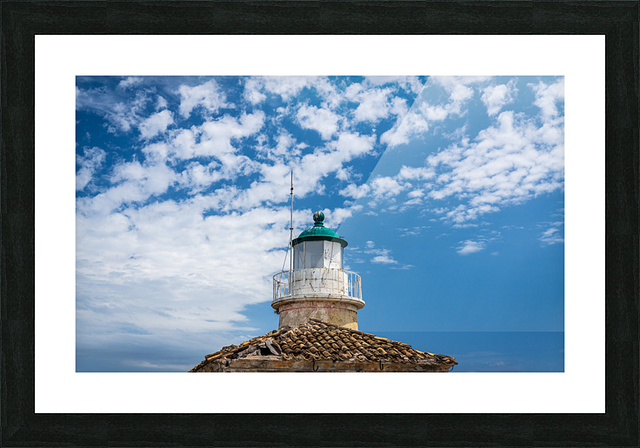 Old Fortress of Corfu by old town Picture Frame print