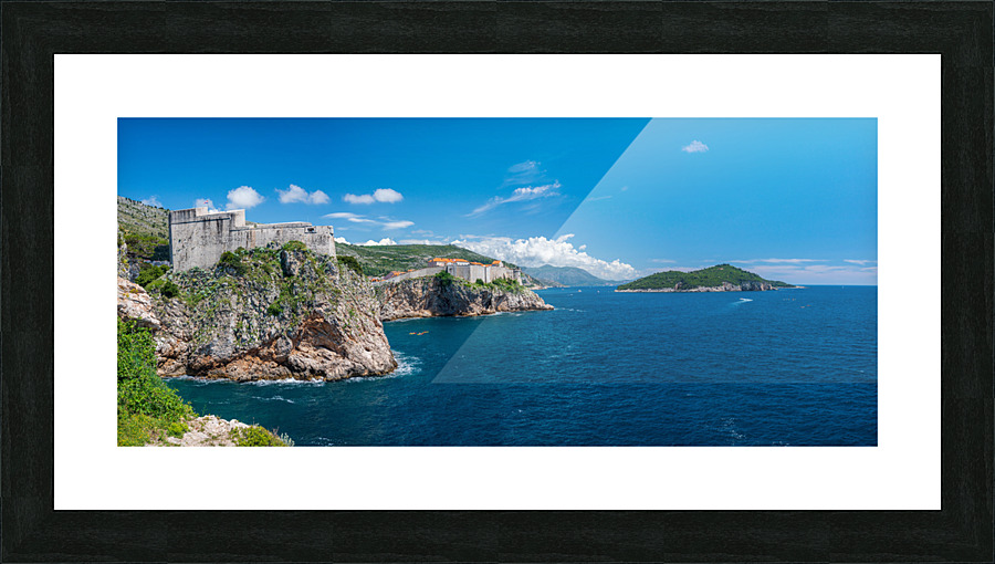 Fort Lawrence and city walls of the old town of Dubrovnik  Framed Print Print