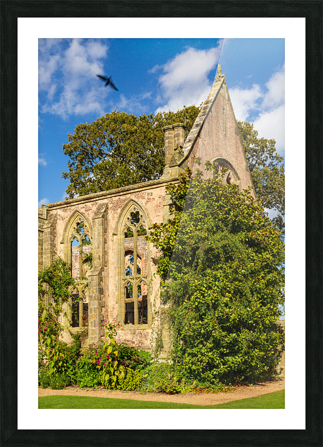 Abandoned historic British church with no roof Picture Frame print
