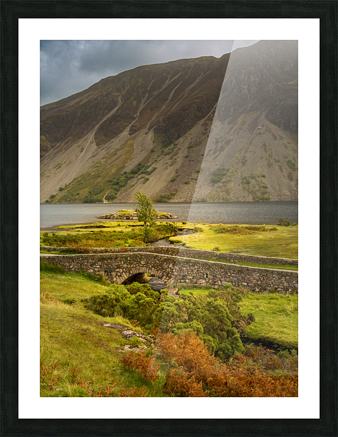 Stone bridge over river by Wastwater  Framed Print Print