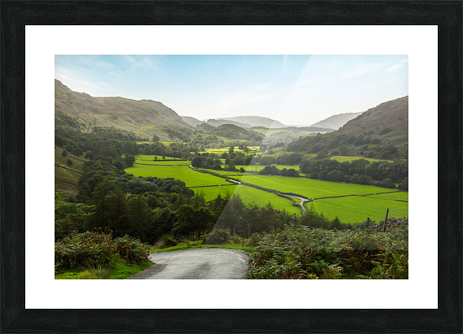 View toward Eskdale from HardKnott Pass Picture Frame print