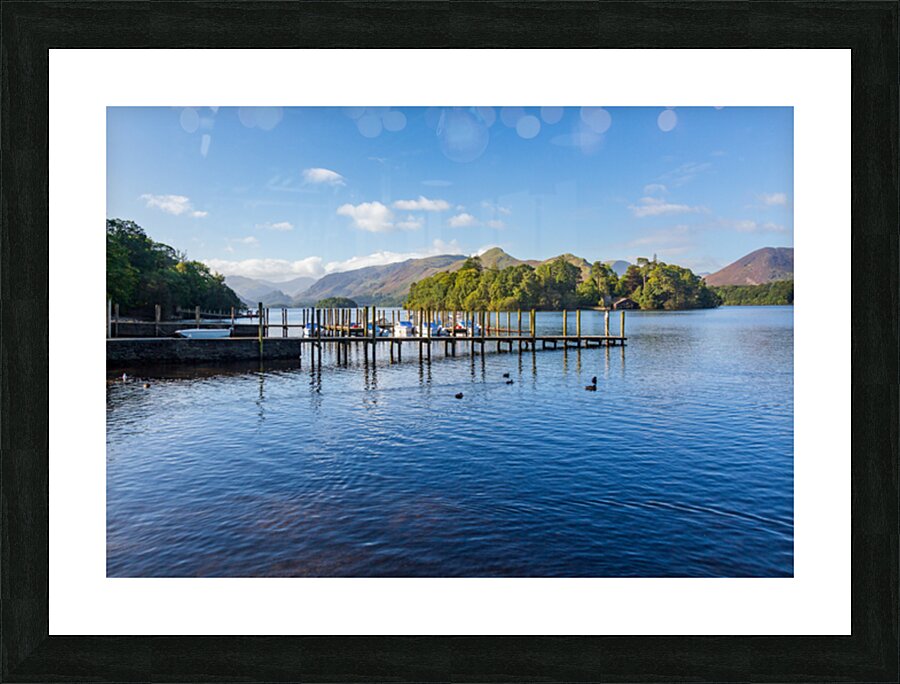 Rowing Boats on Derwent Water in Lake District Picture Frame print