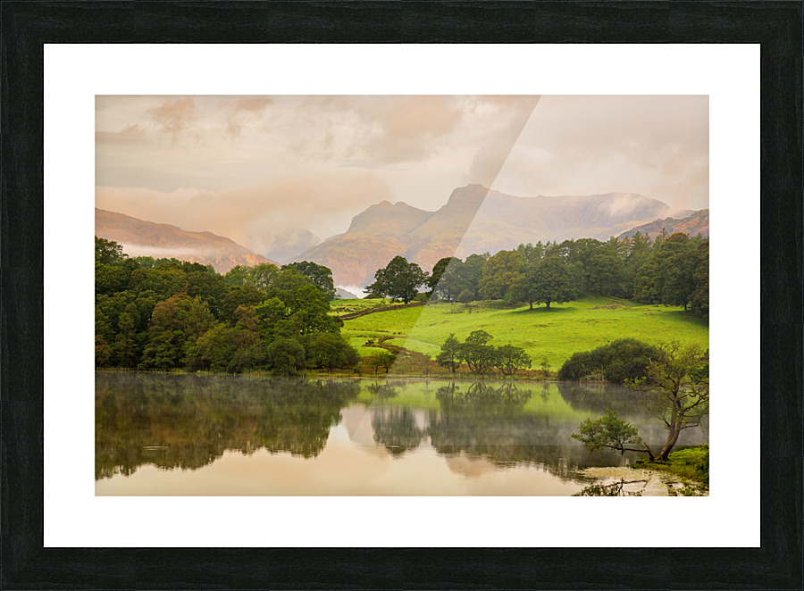Sunrise at Loughrigg Tarn in Lake District Picture Frame print