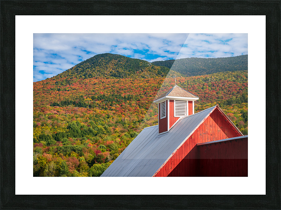Grandview Farm barn with fall colors in Vermont Impression et Cadre photo