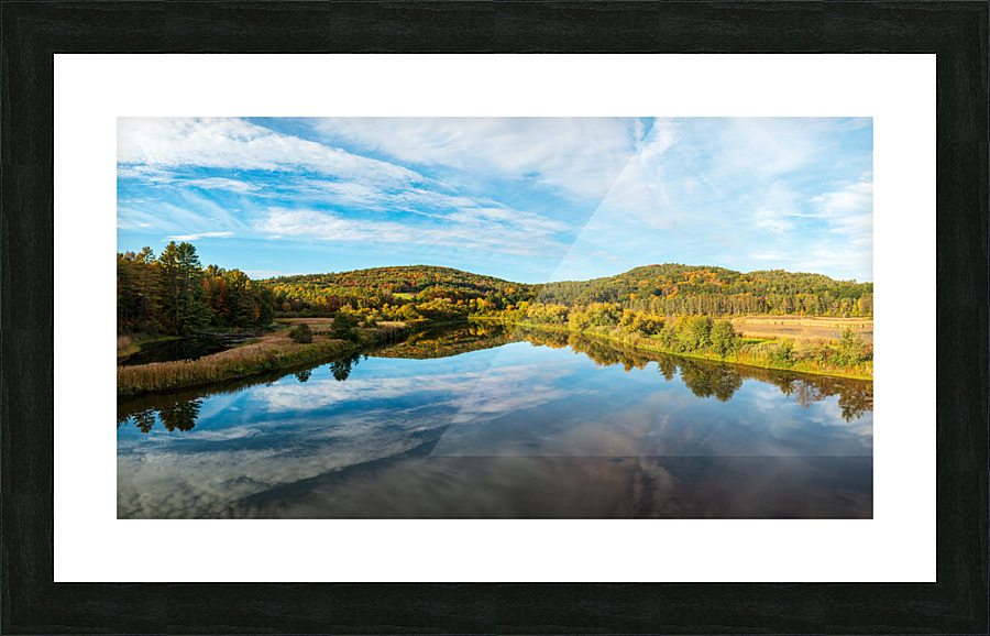 Ottauquechee river near Quechee gorge in the fall  Framed Print Print