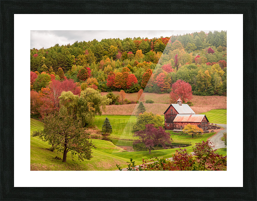 Iconic Sleepy Hollow Farm in Pomfret Vermont Picture Frame print