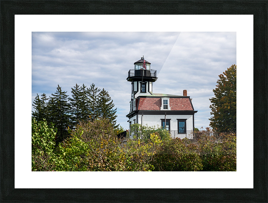 Old Colchester Reef lighthouse in Shelburne Picture Frame print