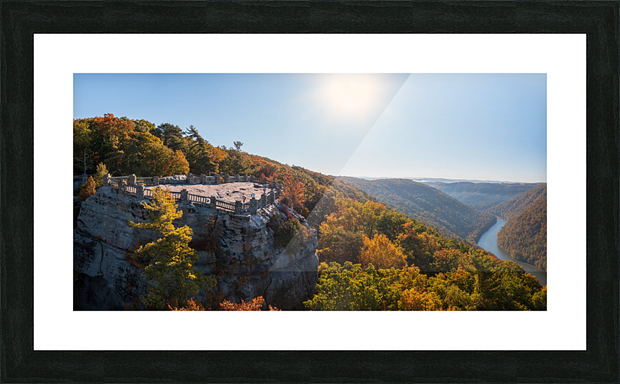 Coopers Rock panorama in West Virginia with fall colors  Impression encadrée
