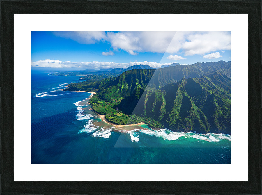 Garden Island of Kauai and Kee Beach Picture Frame print